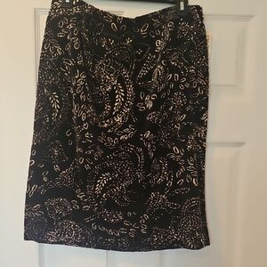 Van Heusen Black and Tan Printed Women's Skirt